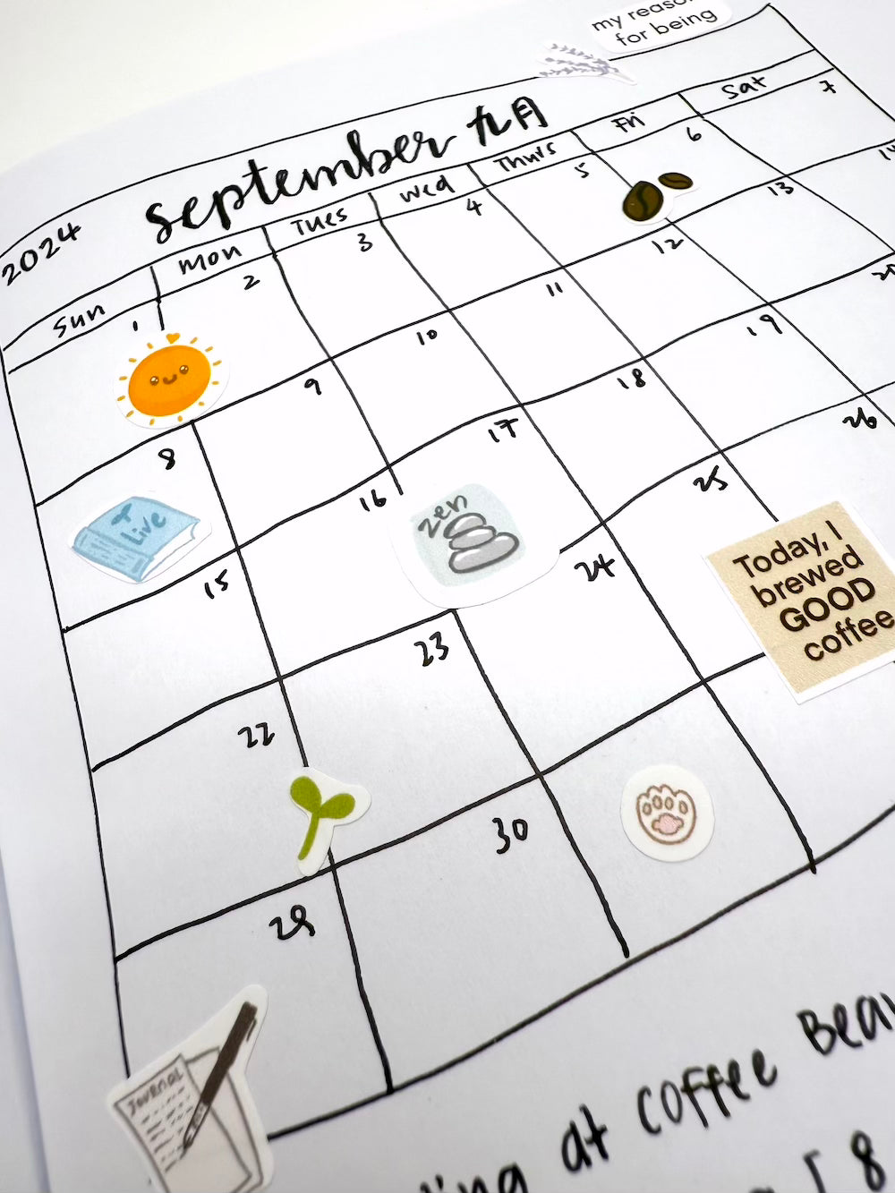 Coffee sticker sheet - Coffee Therapy