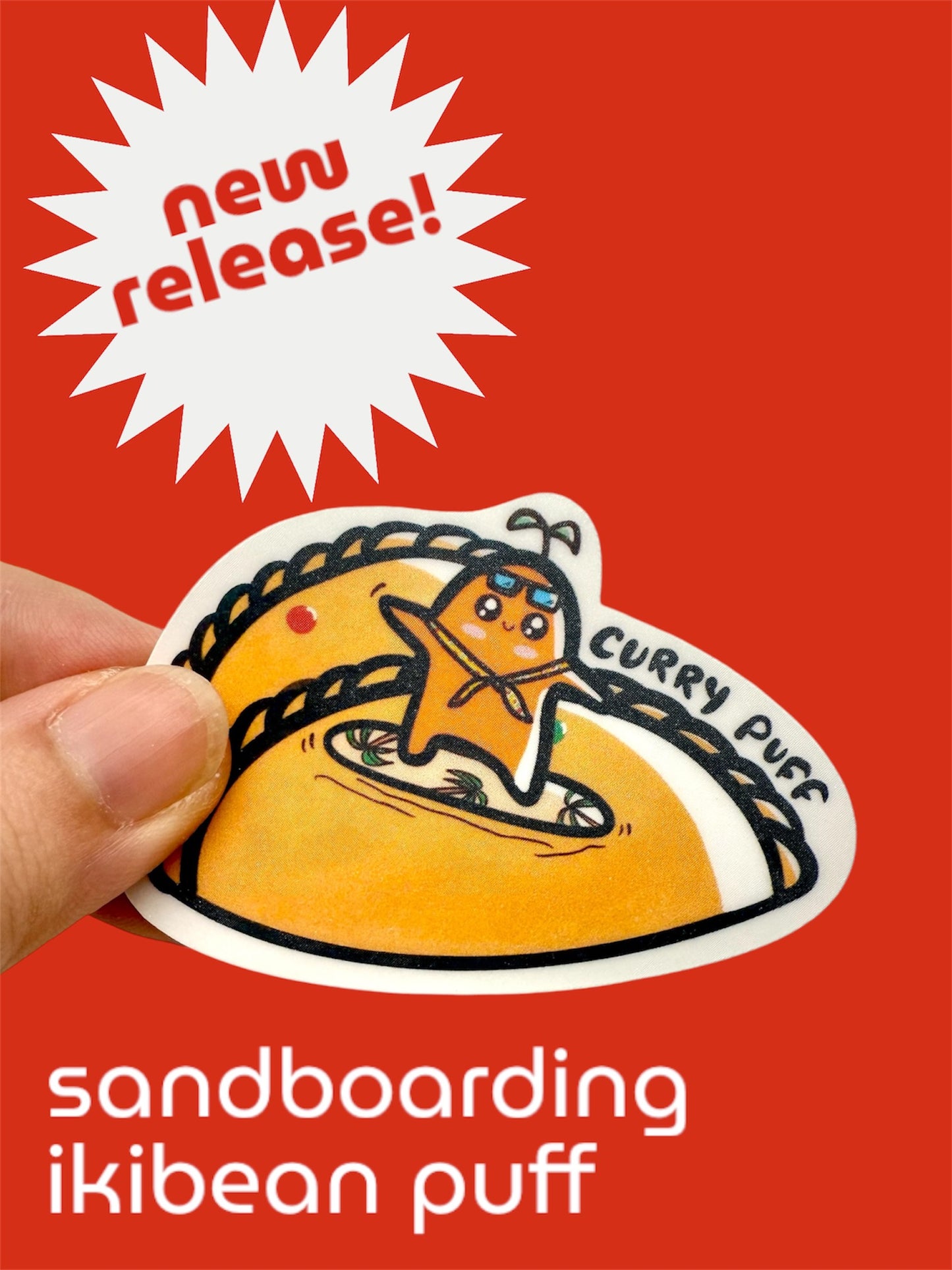 local snack series sticker - Curry Puff