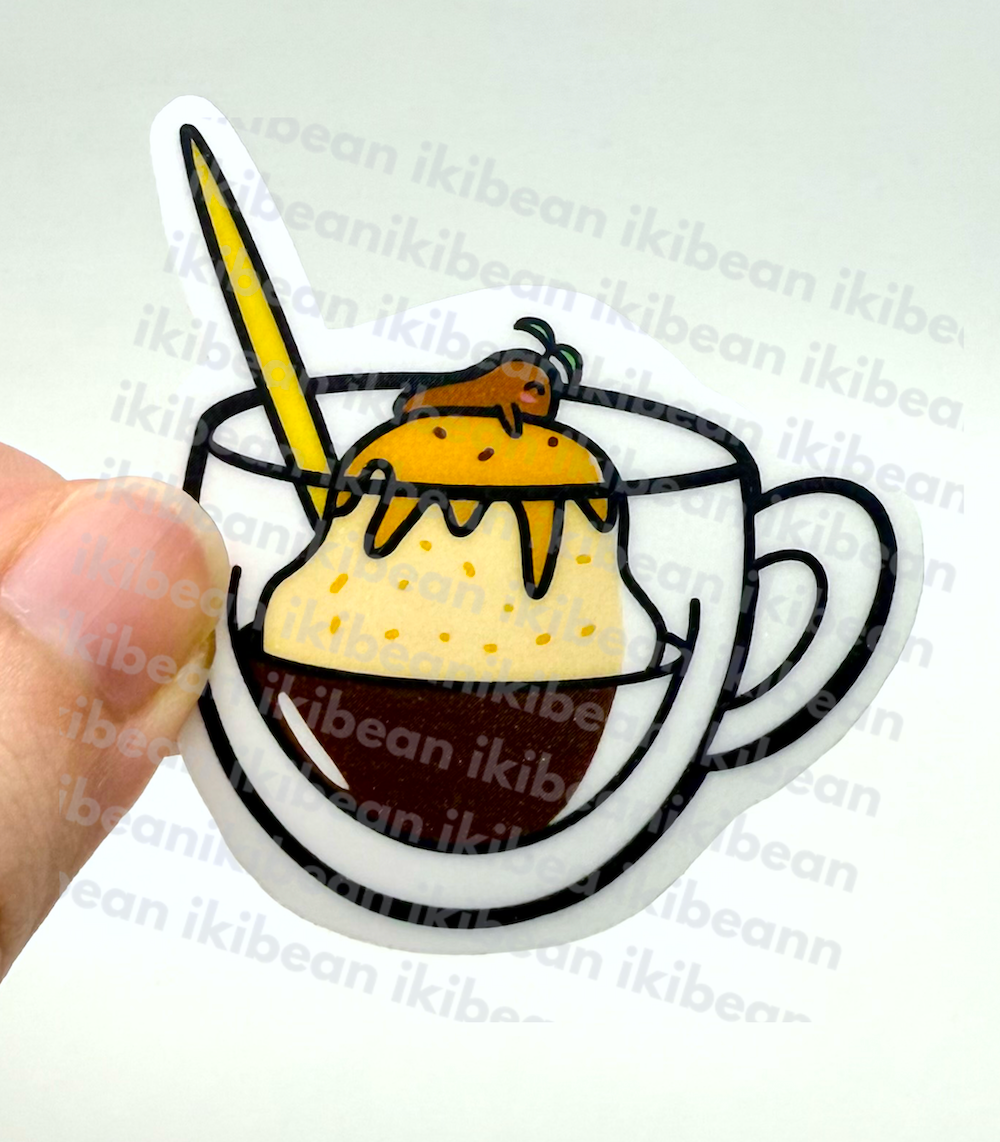 コーヒーシリーズステッカー - アフォガートコーヒー