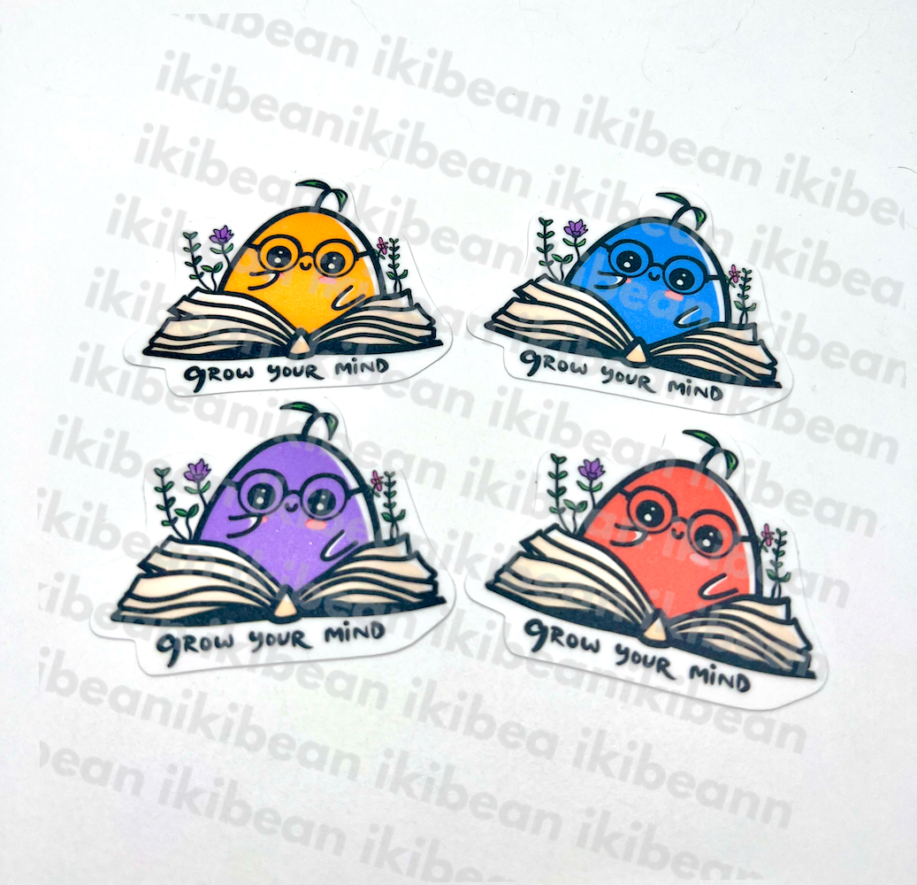 Grow Your Mind - books related sticker