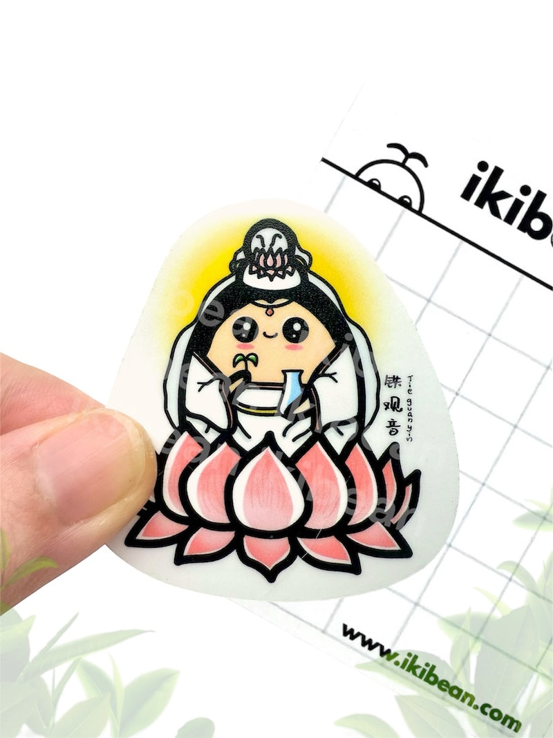 ikibean 雨の中の虹ステッカー