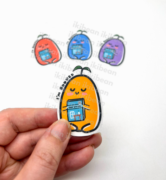 I'm Booked - books related sticker