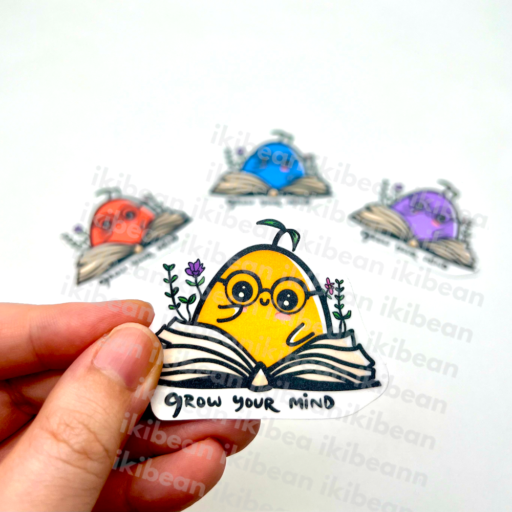 Grow Your Mind - books related sticker