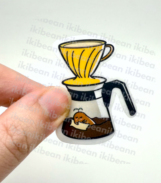 coffee series stickers - pourover coffee