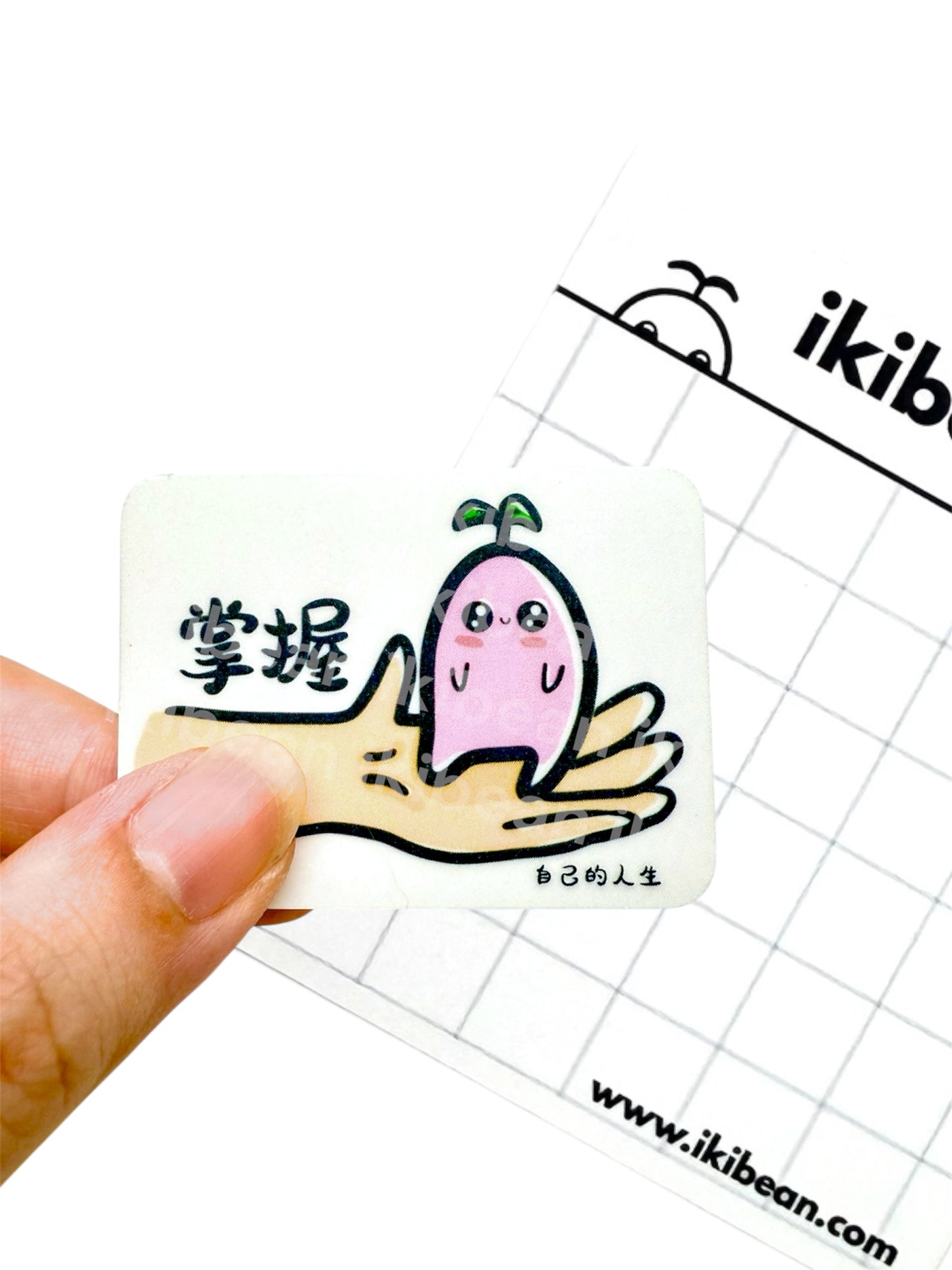 ikibean 雨の中の虹ステッカー