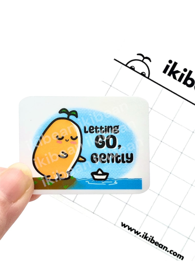 letting go gently self care sticker ikibean singapore
